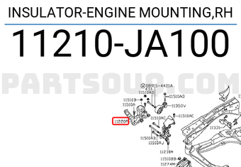 Nissan 11210JA100 INSULATOR-ENGINE MOUNTING,RH