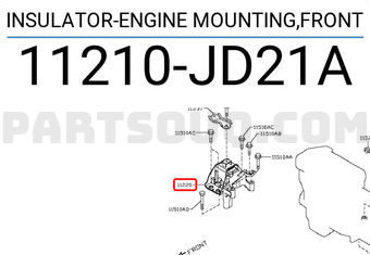 Nissan 11210JD21A INSULATOR-ENGINE MOUNTING,FRONT