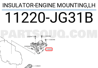 Nissan 11220JG31B INSULATOR-ENGINE MOUNTING,LH