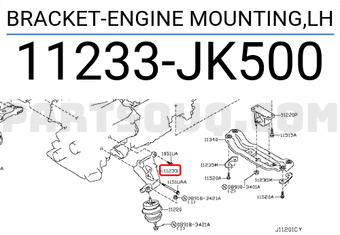 Nissan 11233JK500 BRACKET-ENGINE MOUNTING,LH