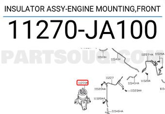 Nissan 11270JA100 INSULATOR ASSY-ENGINE MOUNTING,FRONT