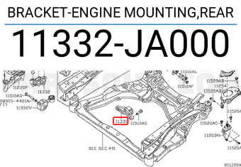 Nissan 11332JA000 BRACKET-ENGINE MOUNTING,REAR