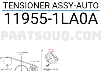 Nissan 119551LA0A TENSIONER ASSY-AUTO