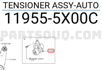 Nissan 119555X00C TENSIONER ASSY-AUTO