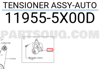 Nissan 119555X00D TENSIONER ASSY-AUTO