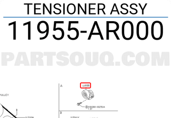 Nissan 11955AR000 TENSIONER ASSY