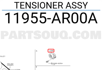 Nissan 11955AR00A TENSIONER ASSY