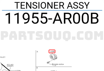 Nissan 11955AR00B TENSIONER ASSY