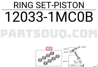 Nissan 120331MC0B RING SET-PISTON