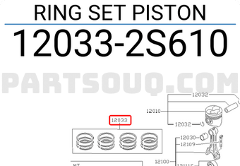 Nissan 120332S610 RING SET PISTON