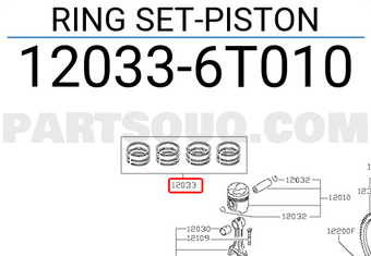 Nissan 120336T010 RING SET-PISTON