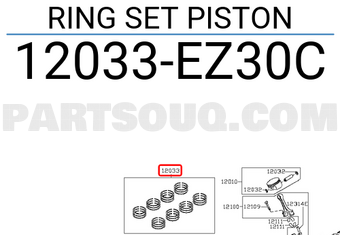 Nissan 12033EZ30C RING SET PISTON