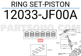Nissan 12033JF00A RING SET-PISTON