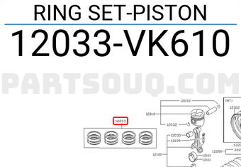 Nissan 12033VK610 RING SET-PISTON