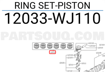 Nissan 12033WJ110 RING SET-PISTON