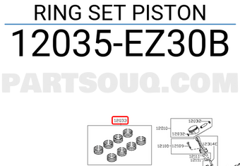 Nissan 12035EZ30B RING SET PISTON