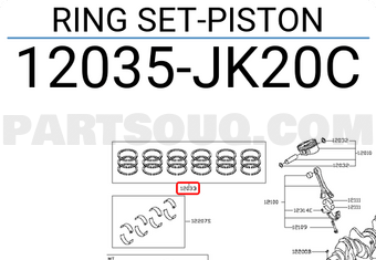 Nissan 12035JK20C RING SET-PISTON
