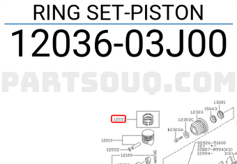 Nissan 1203603J00 RING SET-PISTON