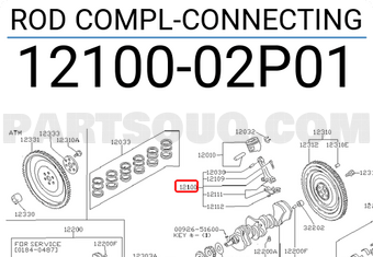 Nissan 1210002P01 ROD COMPL-CONNECTING