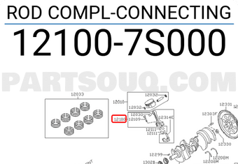 Nissan 121007S000 ROD COMPL-CONNECTING