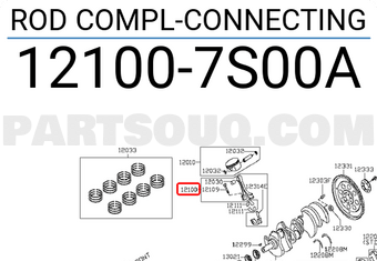 Nissan 121007S00A ROD COMPL-CONNECTING