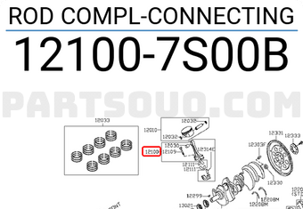 Nissan 121007S00B ROD COMPL-CONNECTING