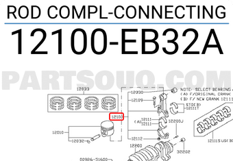 Nissan 12100EB32A ROD COMPL-CONNECTING