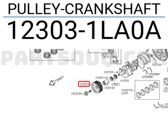 Nissan 123031LA0A PULLEY-CRANKSHAFT