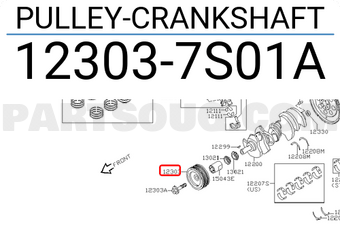 Nissan 123037S01A PULLEY-CRANKSHAFT