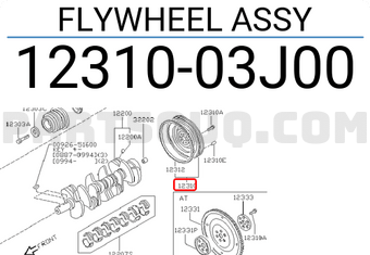 Nissan 1231003J00 FLYWHEEL ASSY