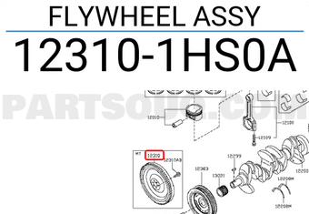 Nissan 123101HS0A FLYWHEEL ASSY
