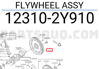 Nissan 123102Y910 FLYWHEEL ASSY
