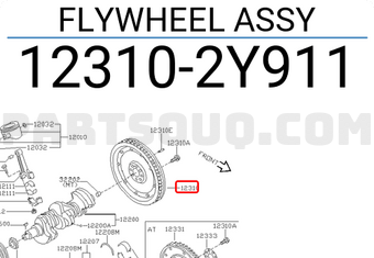 Nissan 123102Y911 FLYWHEEL ASSY