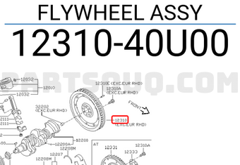 Nissan 1231040U00 FLYWHEEL ASSY