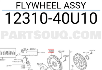 Nissan 1231040U10 FLYWHEEL ASSY
