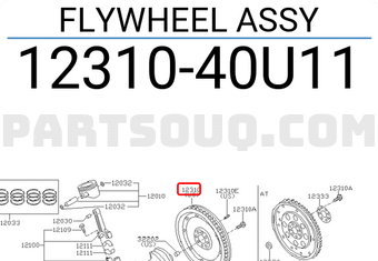 Nissan 1231040U11 FLYWHEEL ASSY