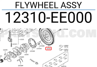 Nissan 12310EE000 FLYWHEEL ASSY