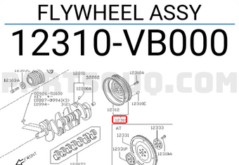 Nissan 12310VB000 FLYWHEEL ASSY