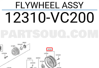 Nissan 12310VC200 FLYWHEEL ASSY