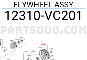 Nissan 12310VC201 FLYWHEEL ASSY