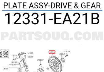 Nissan 12331EA21B PLATE ASSY-DRIVE & GEAR