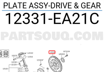 Nissan 12331EA21C PLATE ASSY-DRIVE & GEAR