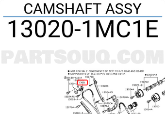 Nissan 130201MC1E CAMSHAFT ASSY