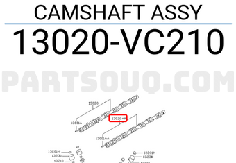 Nissan 13020VC210 CAMSHAFT ASSY