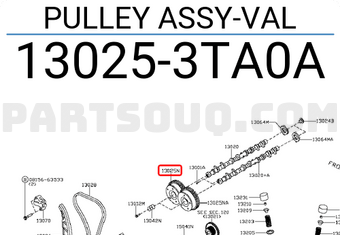 Nissan 130253TA0A PULLEY ASSY-VAL
