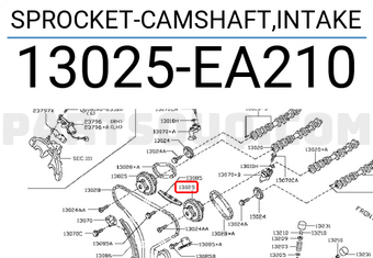 Nissan 13025EA210 SPROCKET-CAMSHAFT,INTAKE
