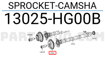 Nissan 13025HG00B SPROCKET-CAMSHA