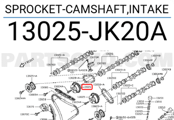 Nissan 13025JK20A SPROCKET-CAMSHAFT,INTAKE