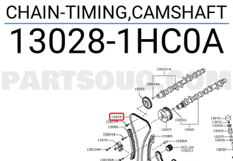 Nissan 130281HC0A CHAIN-TIMING,CAMSHAFT