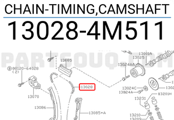 Nissan 130284M511 CHAIN-TIMING,CAMSHAFT
